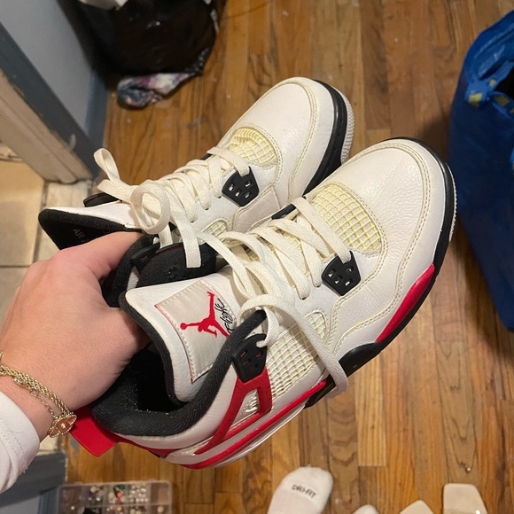 Shoes - White and Red Air Jordan Sneakers